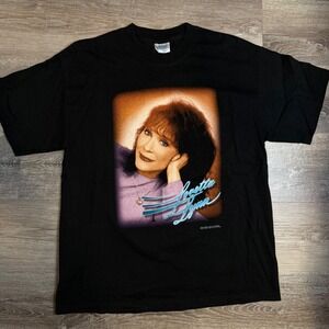 Vintage Loretta Lynn 2002 Tour Shirt Mens Large Black Double Sided Country Music
